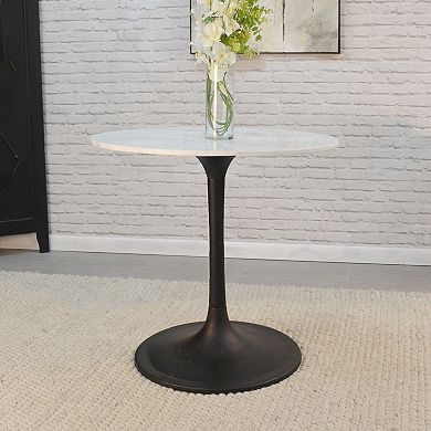 Carolina Living Enzo 30 In. Round Marble Table