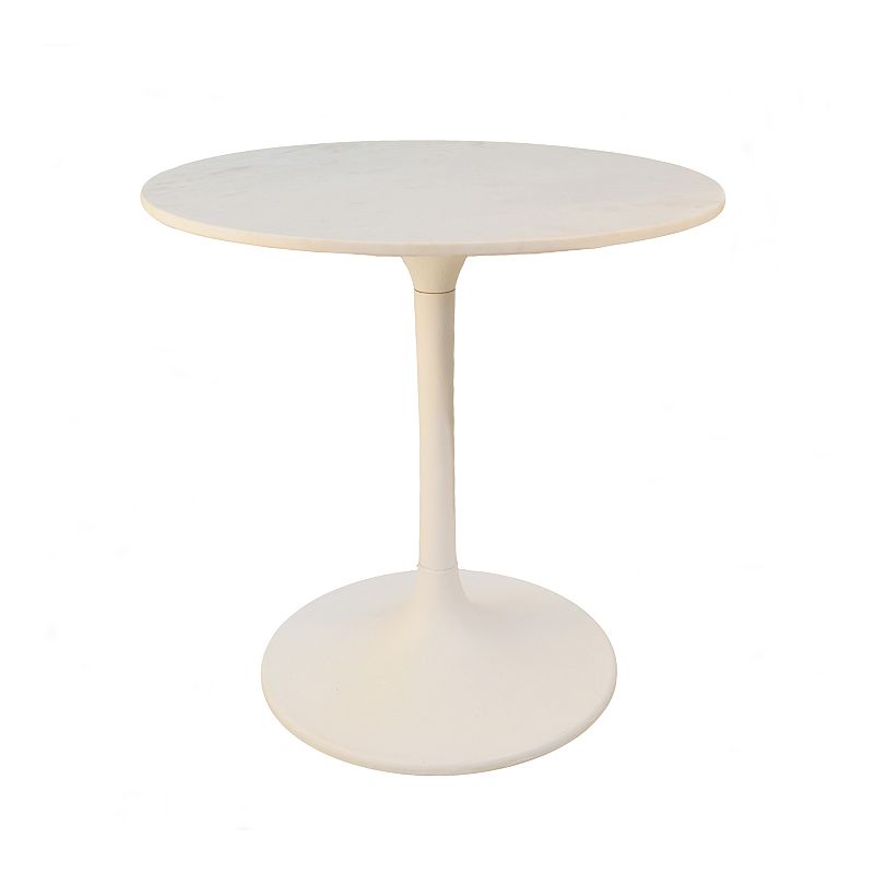 51680038 Enzo 30 In. Round Marble Table, White sku 51680038