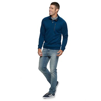 Men's Sonoma Goods For Life 1/4 Snap Mock Neck Sweater Fleece