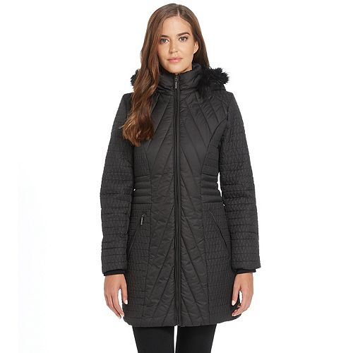 Women's Weathercast Quilted Faux-Fur Hood Puffer Jacket