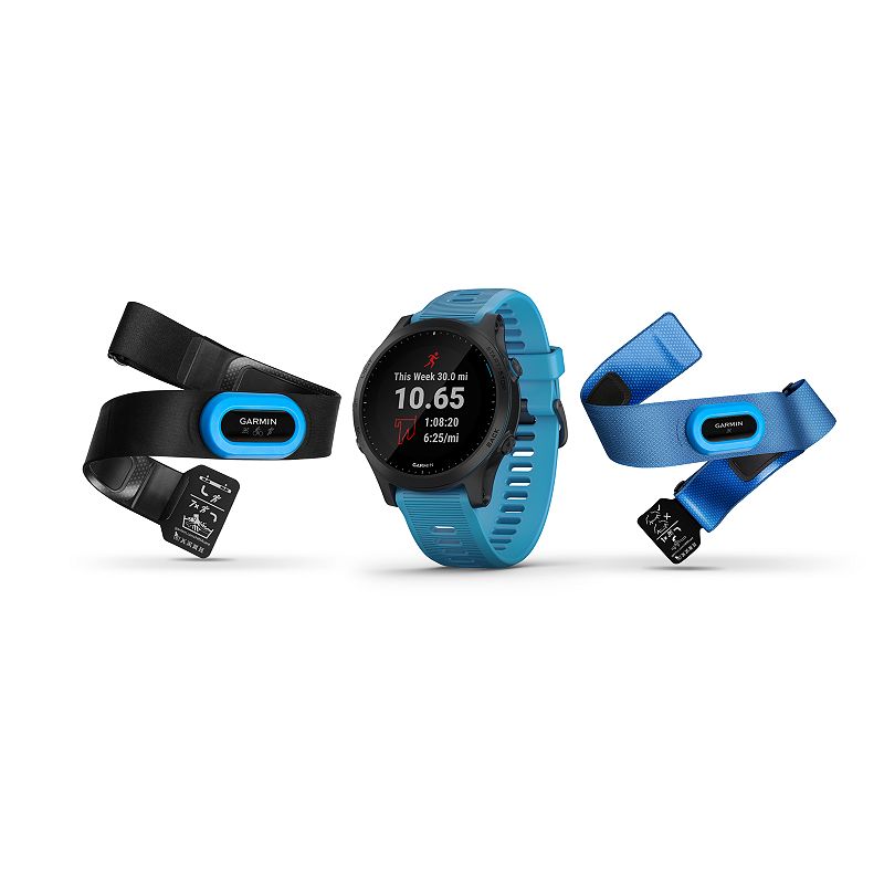 Garmin Forerunner 945 GPS Running Smartwatch Bundle, Blue