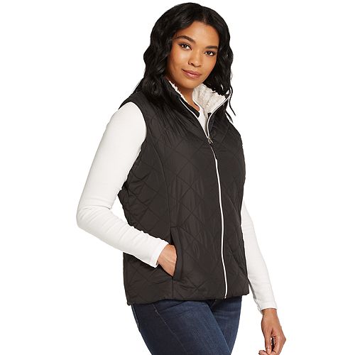 Plus Size Weathercast Sherpa-Lined Cozy Puffer Vest