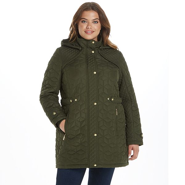 Women's Weathercast Hooded Midweight Quilted Walker Jacket