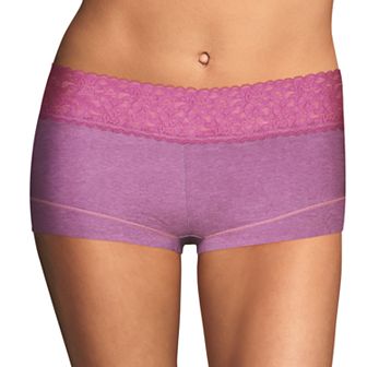 Maidenform Cotton Dream Lace-Trim Boyshorts 40859 - Women's