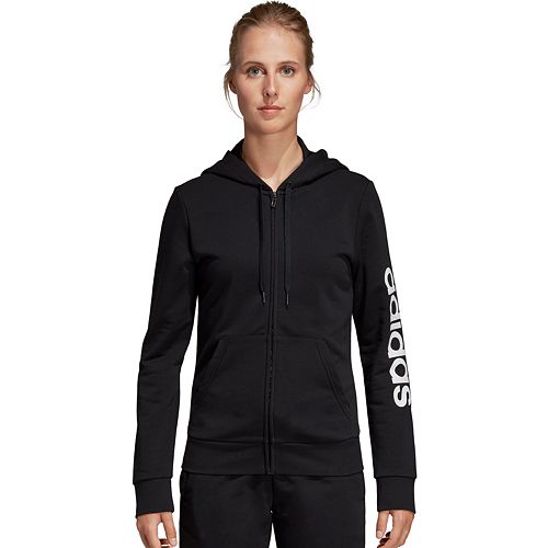 adidas loungewear cropped full zip hoodie