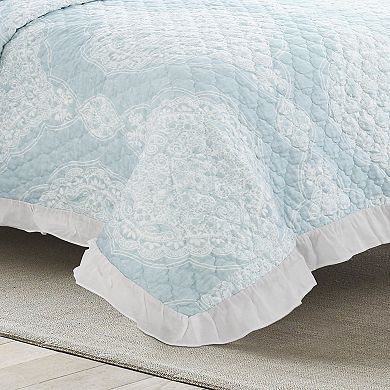 Lush Decor Lucianna Ruffle Edge Cotton Bedspread 3-Piece Set