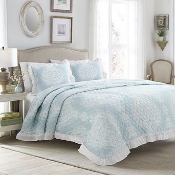 Lush Decor Lucianna Ruffle Edge Cotton Bedspread 3 pc Set