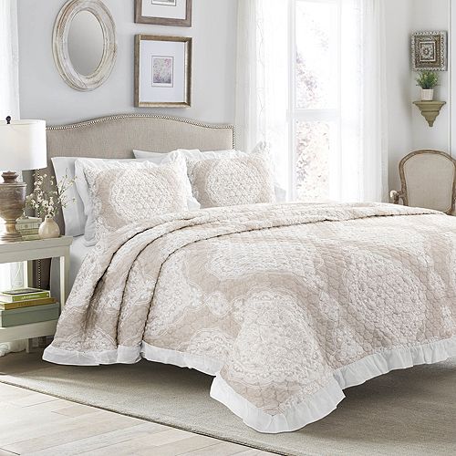 Lush Decor Lucianna Ruffle Edge Cotton Bedspread 3-Piece Set