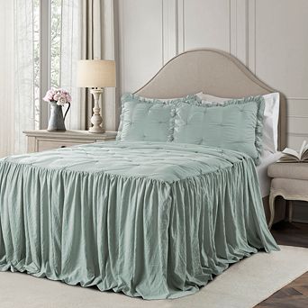 Lush Decor Ravello Pintuck Ruffle Skirt Bedspread 3 pc Set