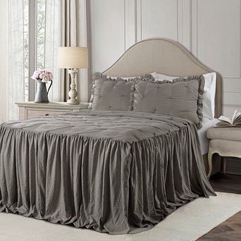 Lush Decor Ravello Pintuck Ruffle Skirt Bedspread 3 pc Set