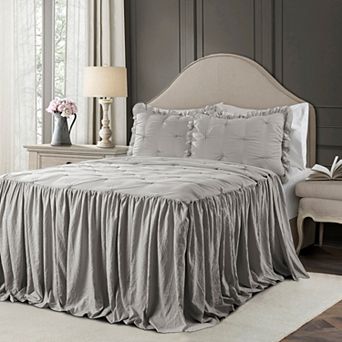 Lush Decor Ravello Pintuck Ruffle Skirt Bedspread 3 pc Set