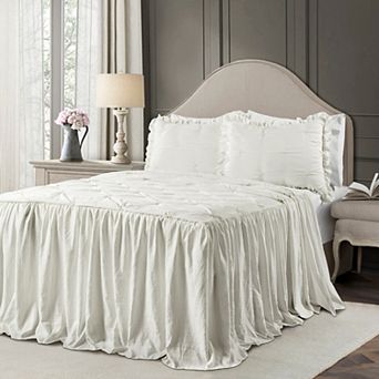 Lush Decor Ravello Pintuck Ruffle Skirt Bedspread 3 pc Set