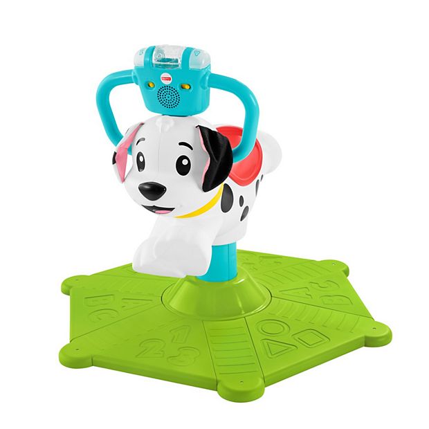 Fisher-Price Bounce and Spin Puppy Musical Ride-On Learning Toy for Babies  and Toddlers 