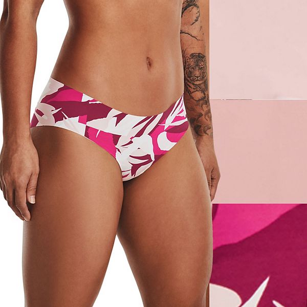 Under Armour Womens 3-Pack Pure Stretch No Show Hipster Underwear, All-Day  Comfort & Ultra-Soft Fit, Pink Elixir Print at  Women's Clothing store