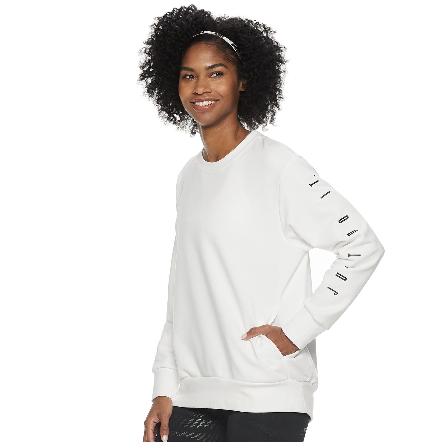 white dri fit long sleeve women's
