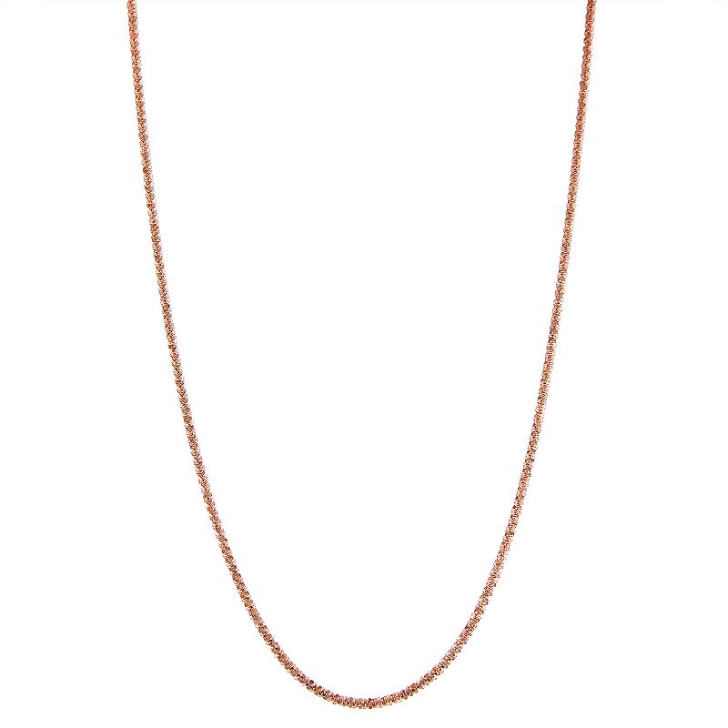14k Rose Gold Margarita Chain Necklace, Womens, Size: 18, Multicolor