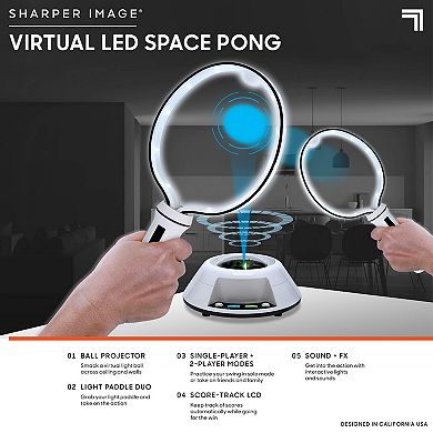 Sharper Image Virtual LED Space Pong Game