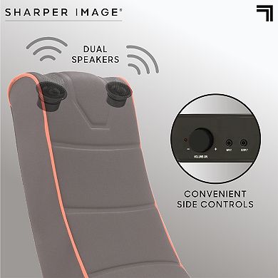 Sharper Image Foldable Gaming Chair with Onboard Speakers