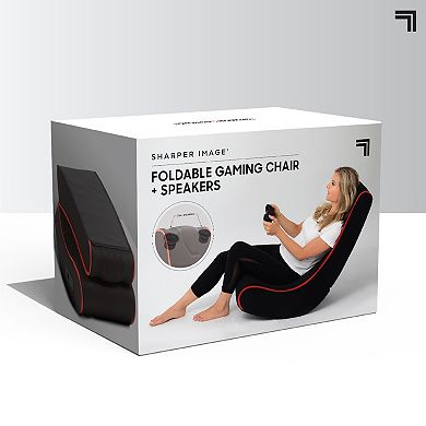 Sharper Image Foldable Gaming Chair with Onboard Speakers