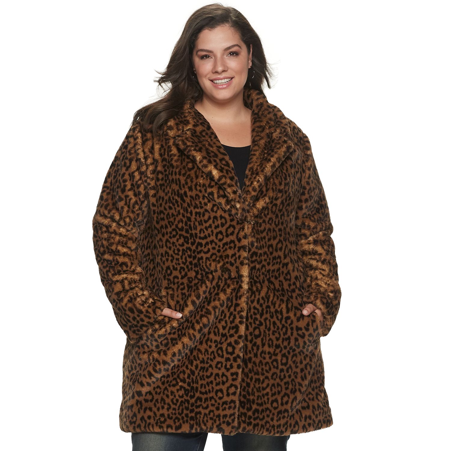 plus size fur coat