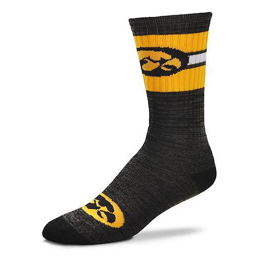 Men's For Bare Feet Iowa Hawkeyes First String Crew Socks