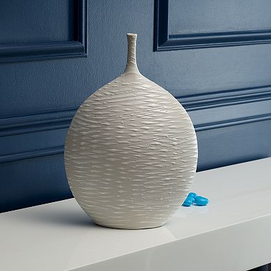 Scott Living Luxe Swirl Disk Decorative Vase