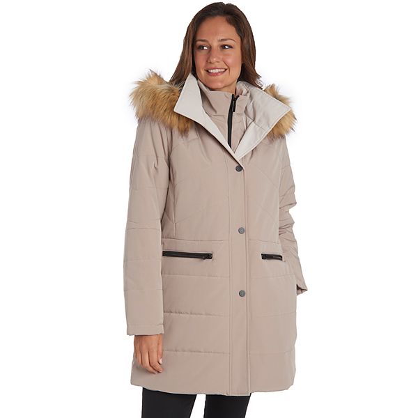 Women's Fleet Street Faux-Fur Hooded Quilted Puffer Jacket