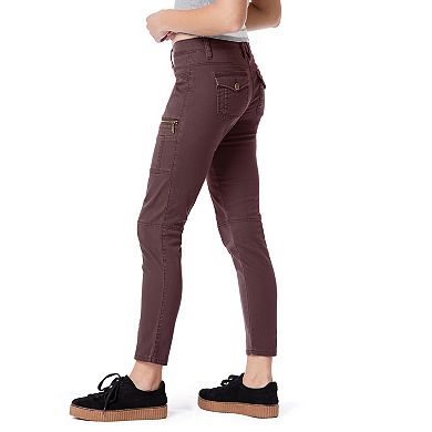 Juniors' UNIONBAY Blaire Stretch Twill Skinny Utility Camo Moto Pant