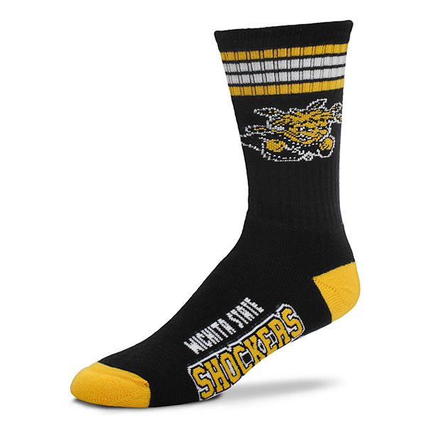 Men's For Bare Feet Wichita State Shockers Deuce Stripe Crew Socks