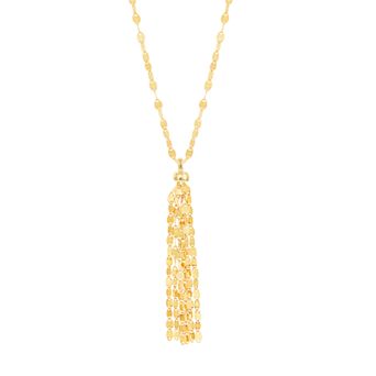 Argento Bella Sterling Silver Mirror Tassel Necklace