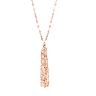 Argento Bella Sterling Silver Mirror Tassel Necklace
