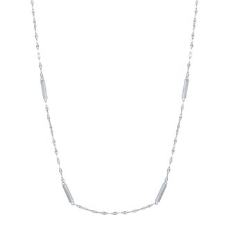 Argento Bella Sterling Silver Bars Twist Chain Necklace