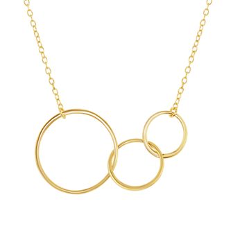 Argento Bella Sterling Silver Three-Circle Necklace