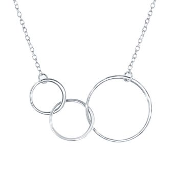 Argento Bella Sterling Silver Three-Circle Necklace