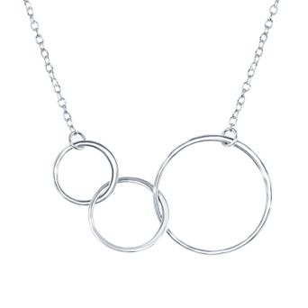Argento Bella Sterling Silver Three-Circle Necklace