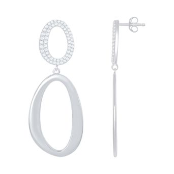 Argento Bella Sterling Silver Double Oval Earrings
