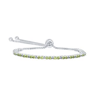 Argento Bella Sterling Silver 2mm Birthstone Bracelet