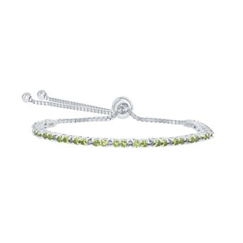 Argento Bella Sterling Silver 2mm Birthstone Bracelet