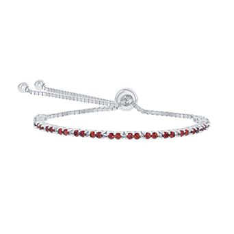Argento Bella Sterling Silver 2mm Birthstone Bracelet