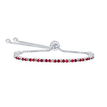 Argento Bella Sterling Silver 2mm Birthstone Bracelet