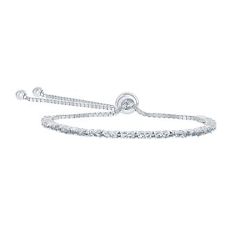 Argento Bella Sterling Silver 2mm Birthstone Bracelet