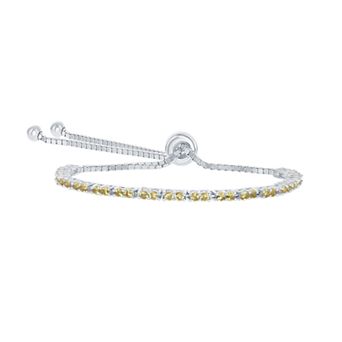 Argento Bella Sterling Silver 2mm Birthstone Bracelet