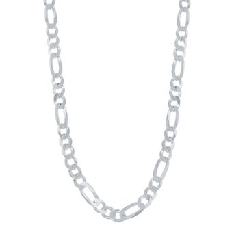 Metallo Sterling Silver Figaro Chain