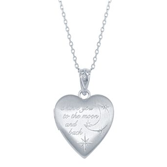 Argento Bella Sterling Silver Heart Locket Necklace