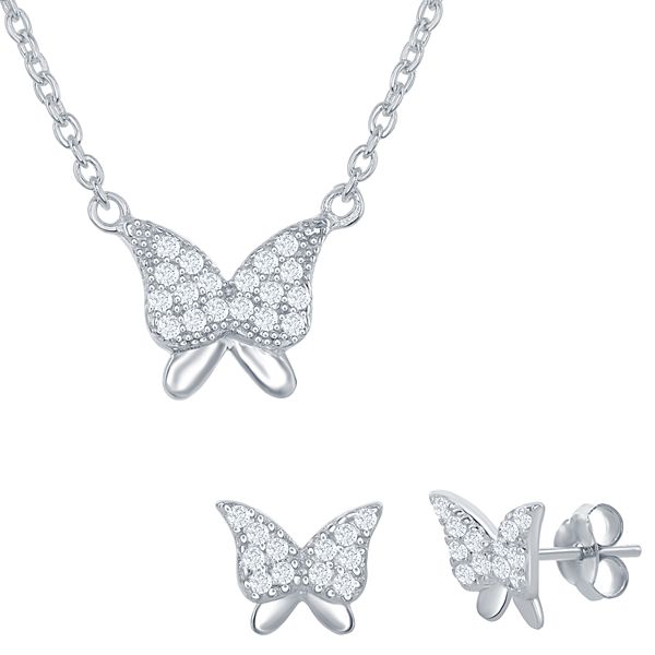 2" Extension Details about   925 Sterling Silver Multi Colored Butterfly CZ Necklace 16" 
