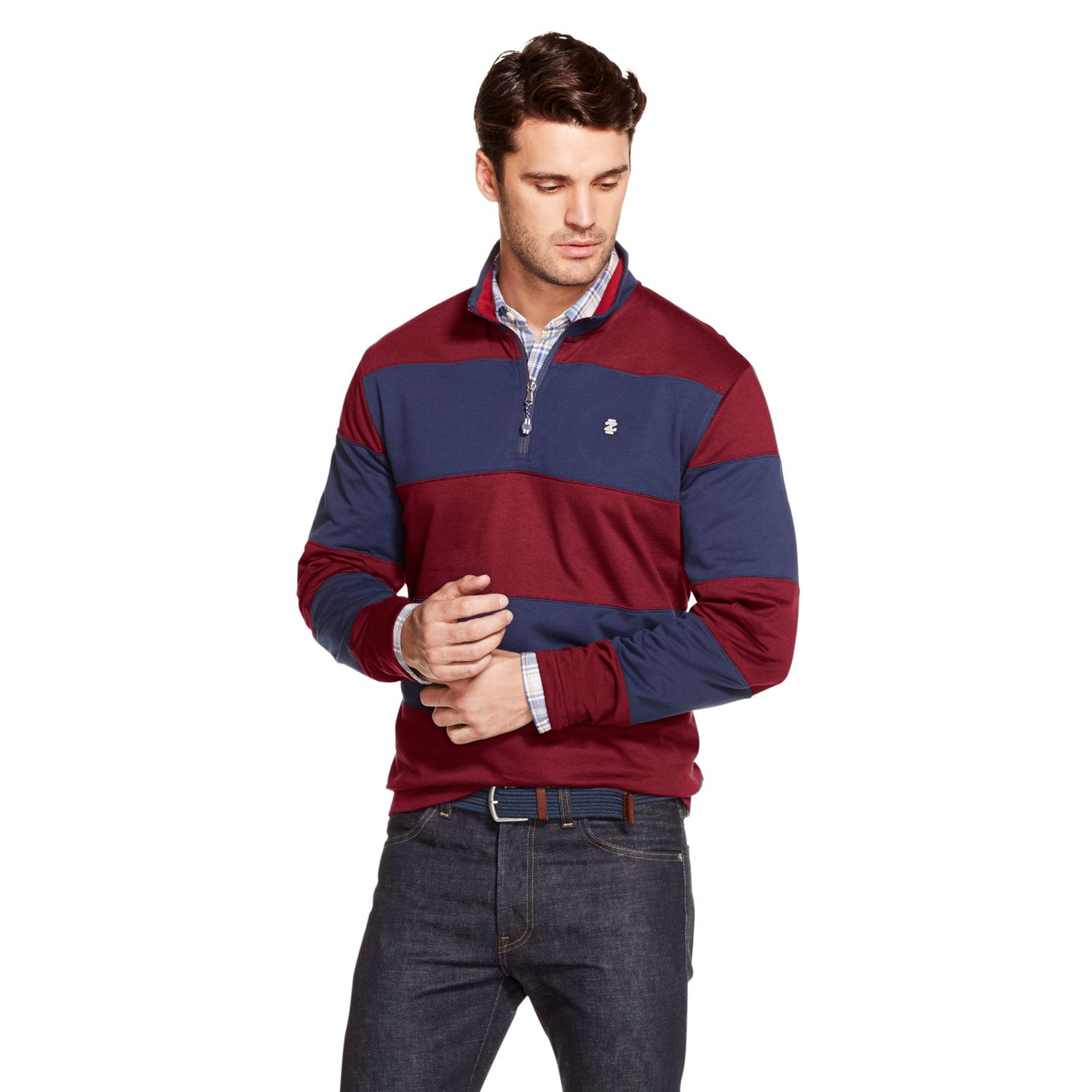 izod zipper sweater