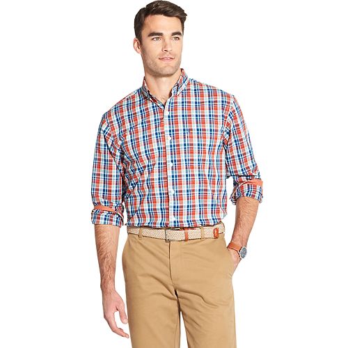 Men's IZOD Sportswear Premium Essentials Stretch Plaid Button-Down Shirt