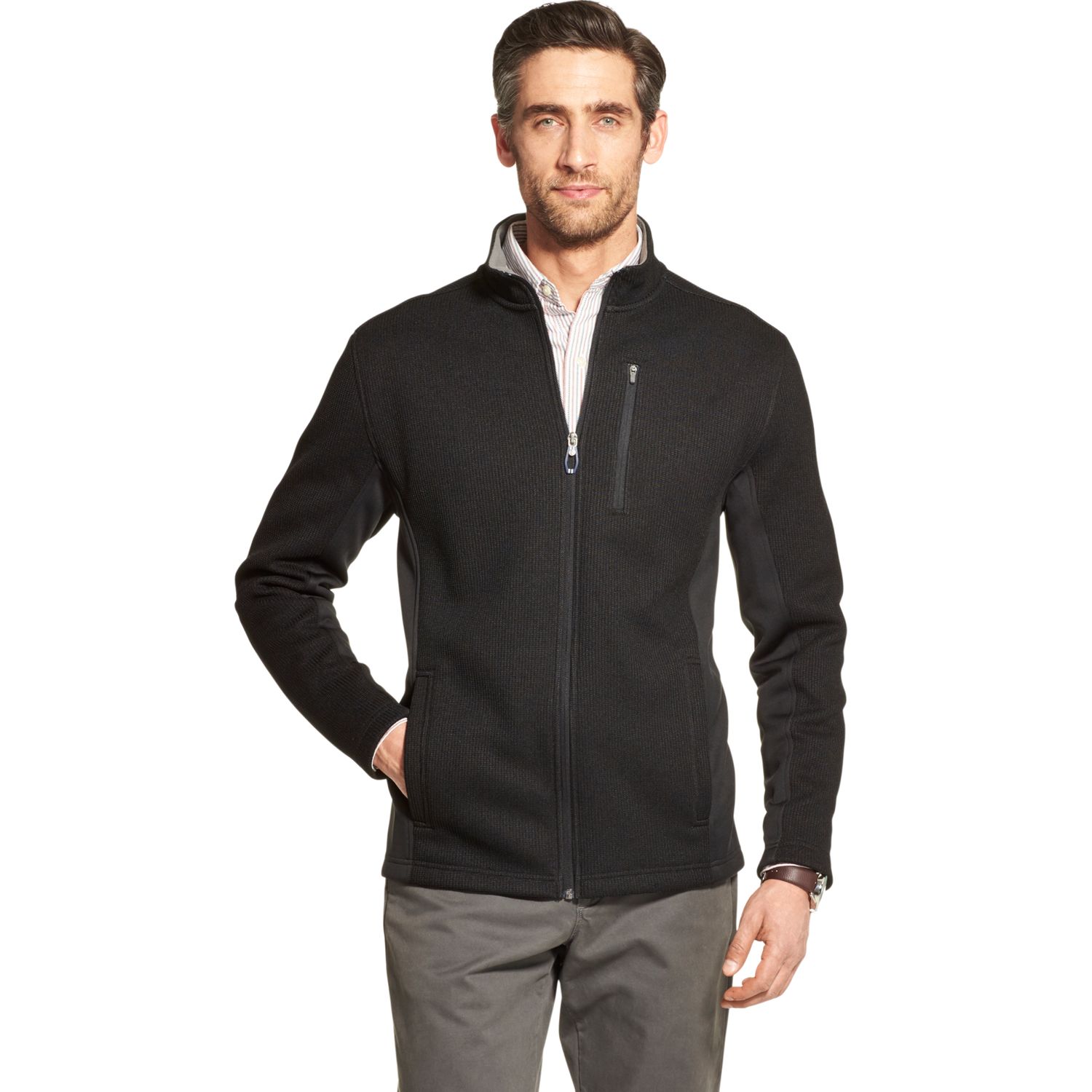 izod men's fitted pullover hoodie