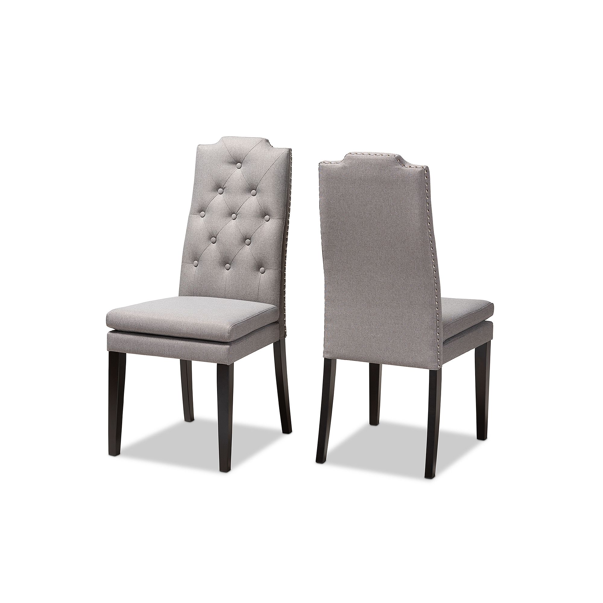 Baxton Studio Dylin Dining Chair, Light Gray