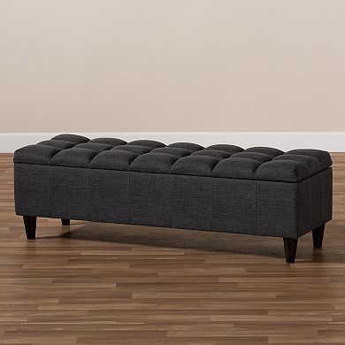 Baxton Studio Brette Ottoman